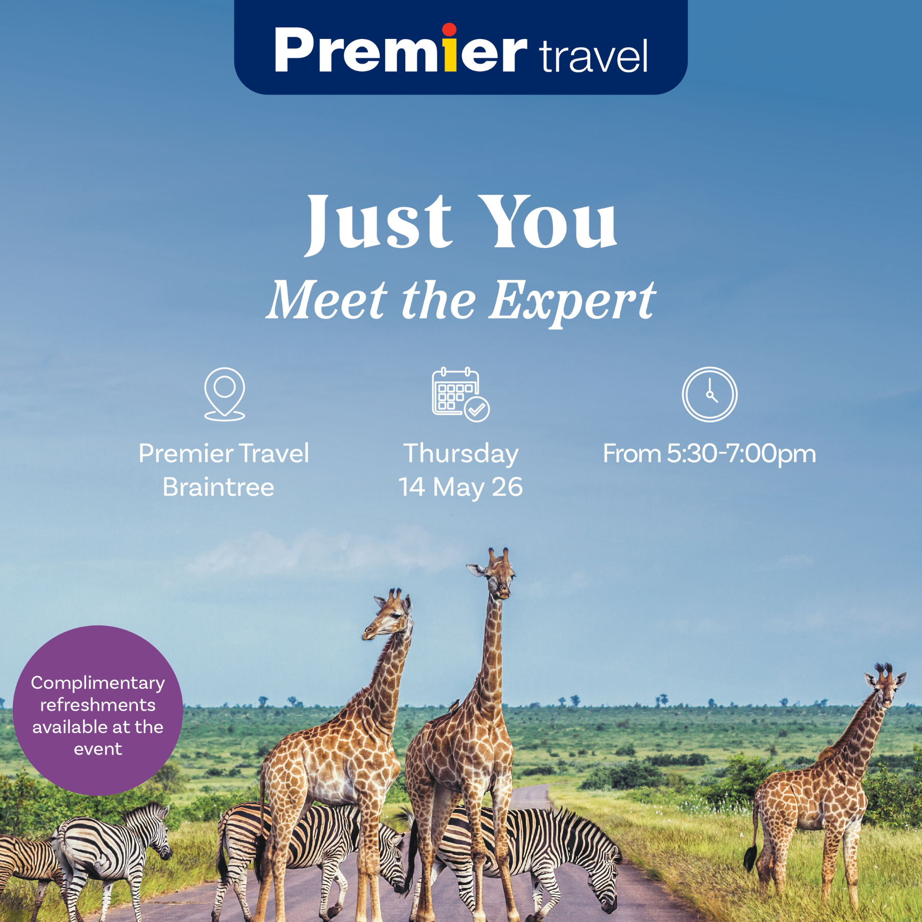 Featured image for “Premier Travel – Just You | 14th May”